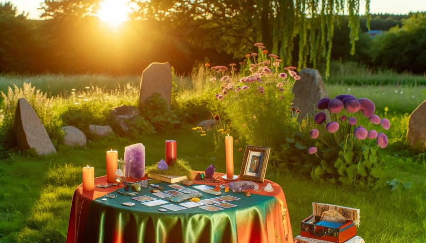 summer solstice table and cards